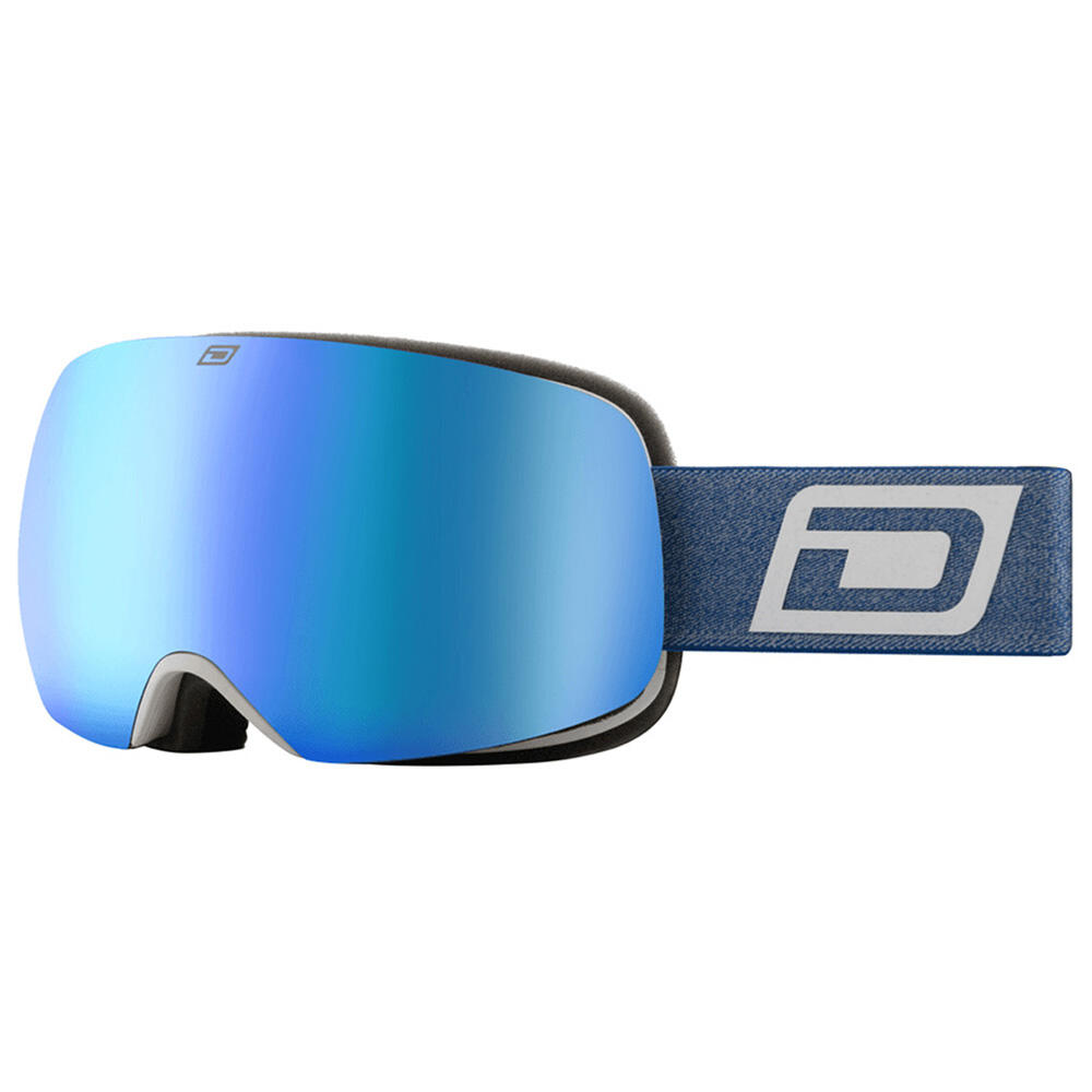 DIRTY DOG MUTANT ORACLE SNOW GOGGLES - White/Blue Mirror & Yellow