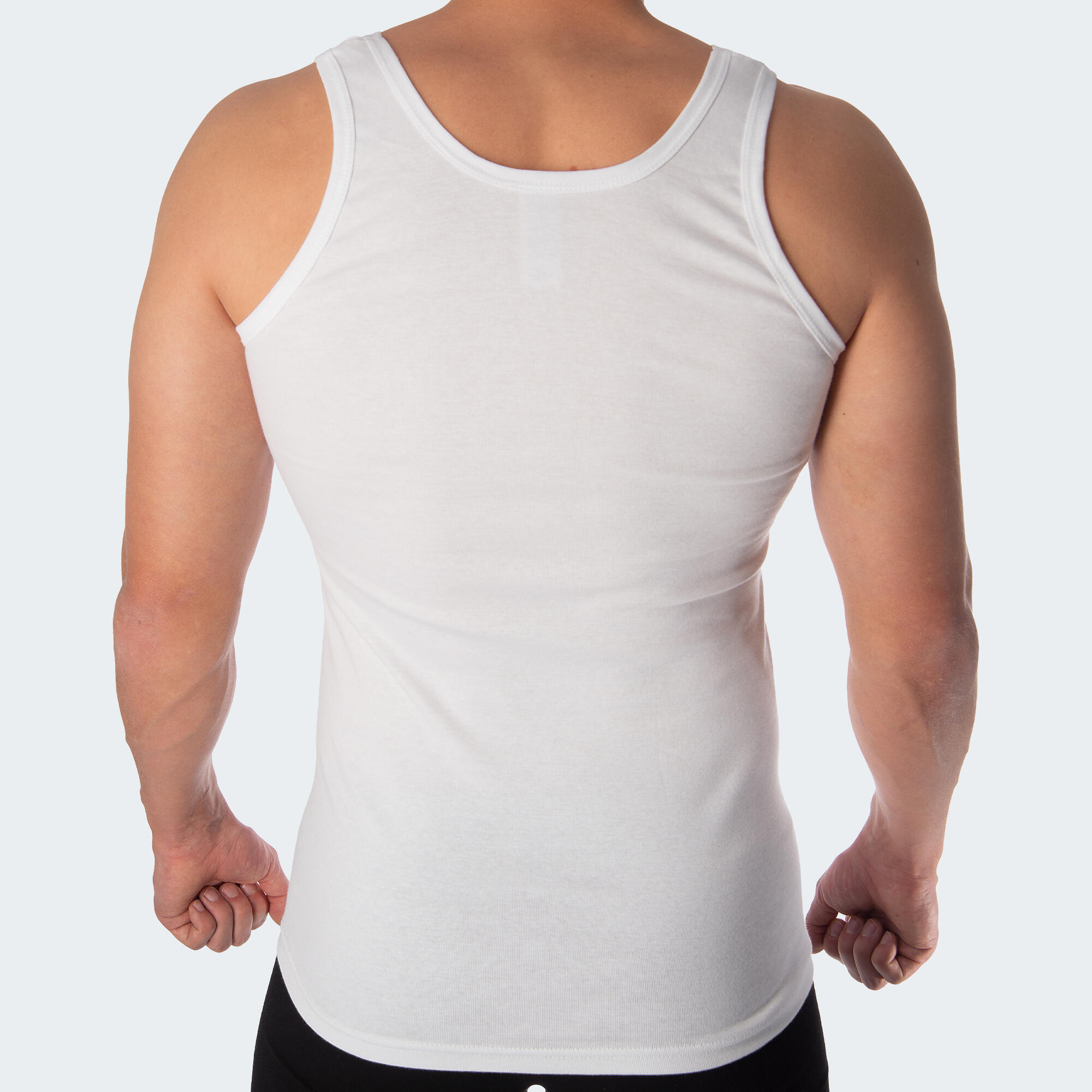 Camiseta de tirantes Hombre Sin costuras Set de 2 Canale fino Negro Decathlon