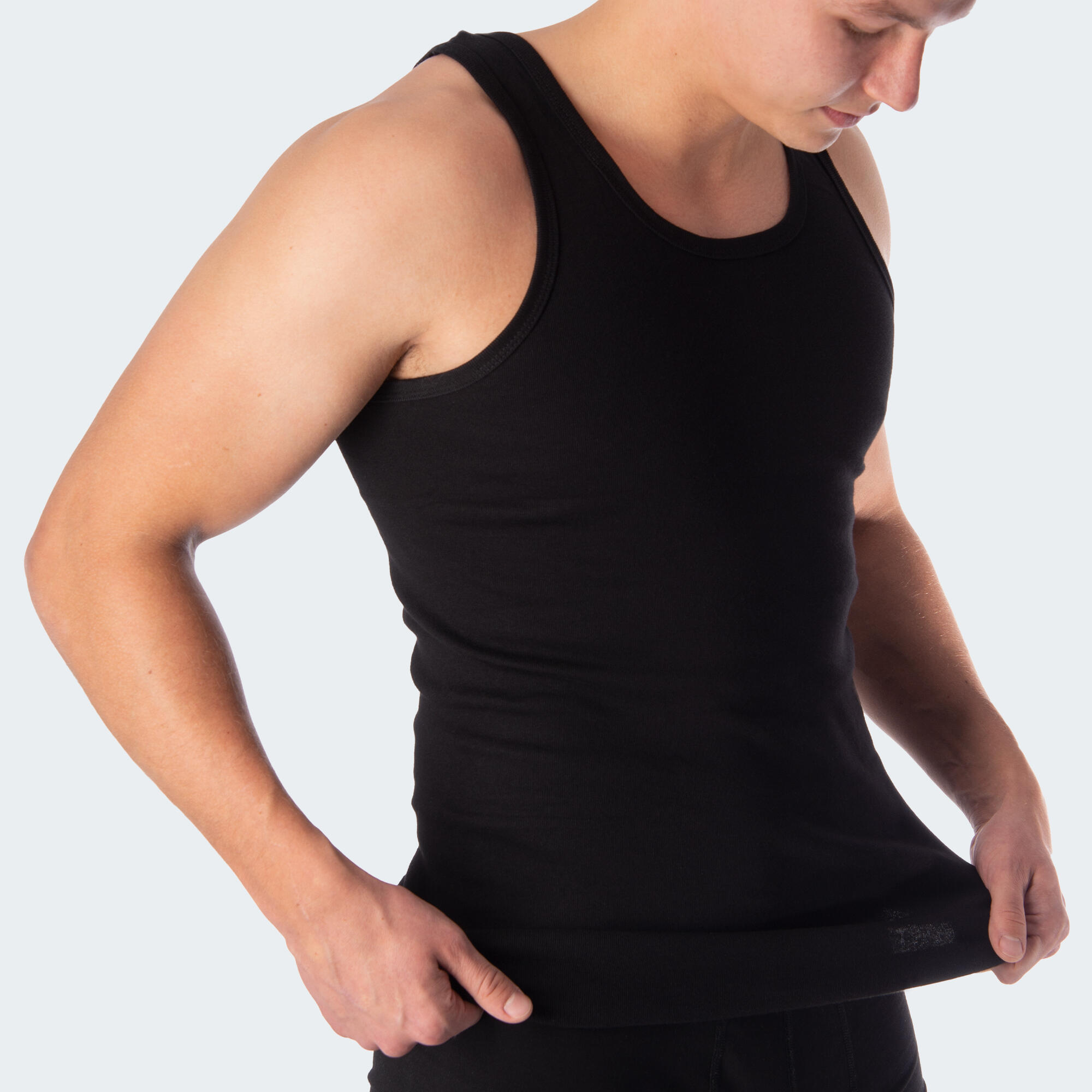 Camiseta negra tirantes hombre new arrivals