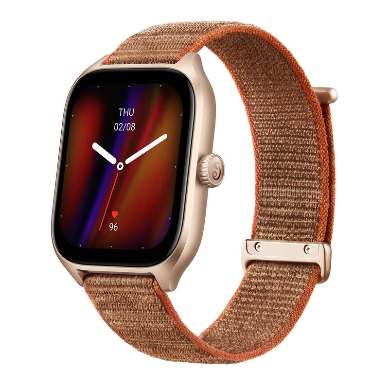 MONTRE CONNECTÉE GPS CARDIO - AMAZFIT GTS 4 Autumn Brown - Nylon Version