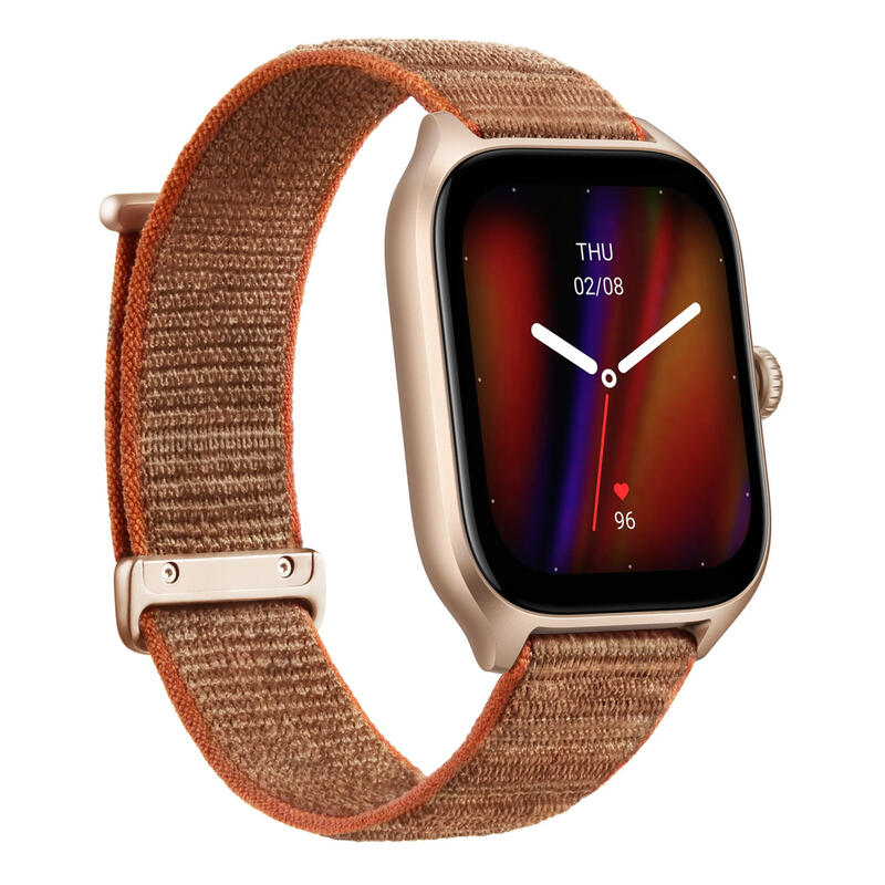 MONTRE CONNECTÉE GPS CARDIO - AMAZFIT GTS 4 Autumn Brown - Nylon Version