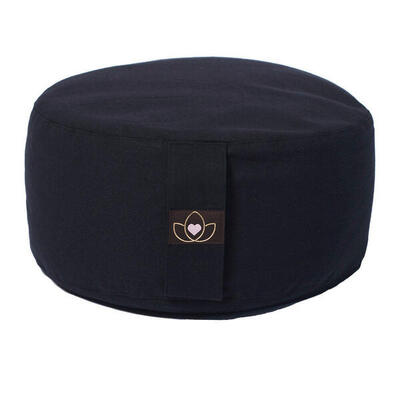 Lotus meditatiekussen eco zwart rond