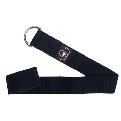 Lotus yoga riem extra lang zwart