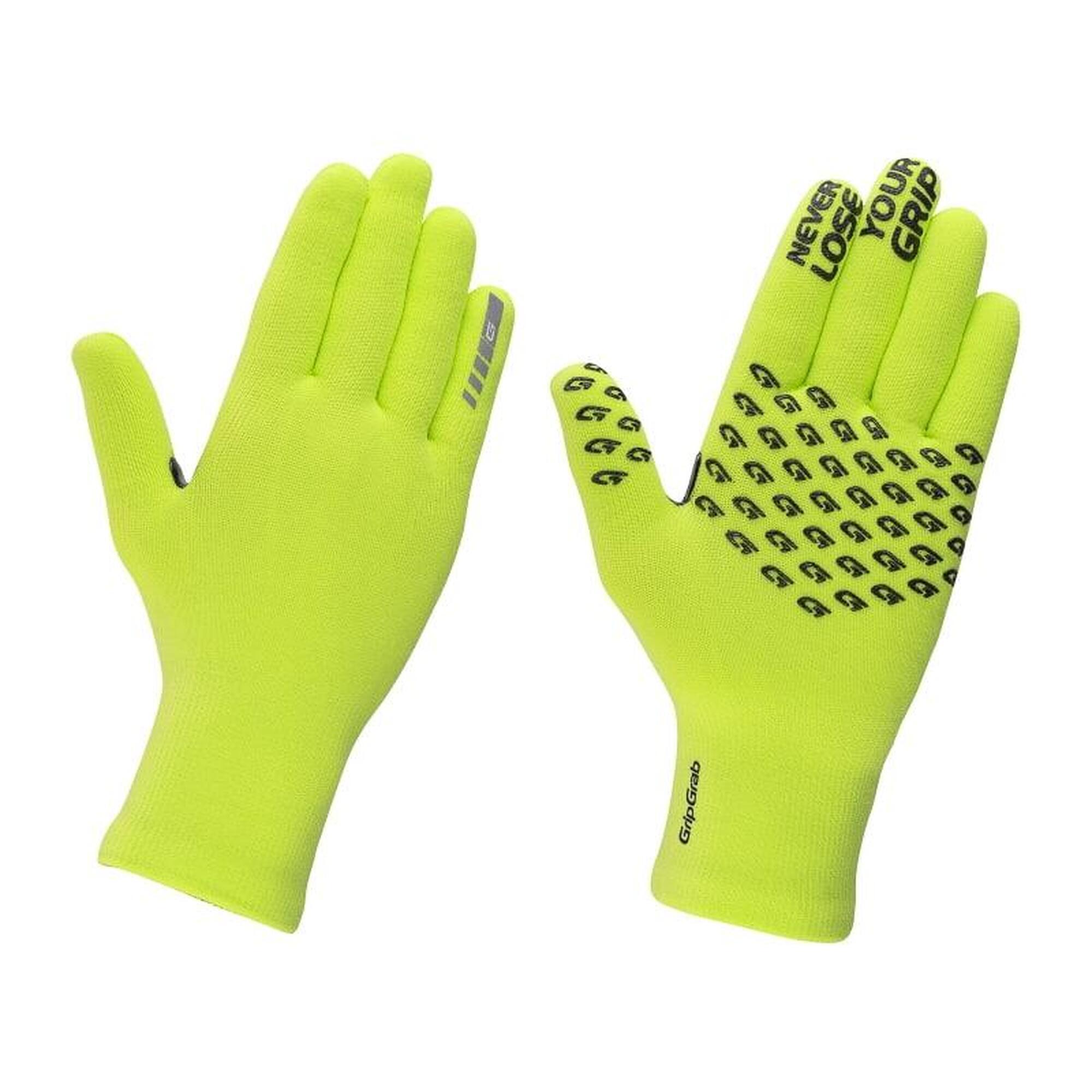 GripGrab Gants thermiques hi-vis imperméables en tricot