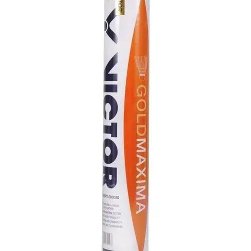 Victor Gold Maxima Badminton Shuttlecock Pack of 12 High Speed 78 White Tube