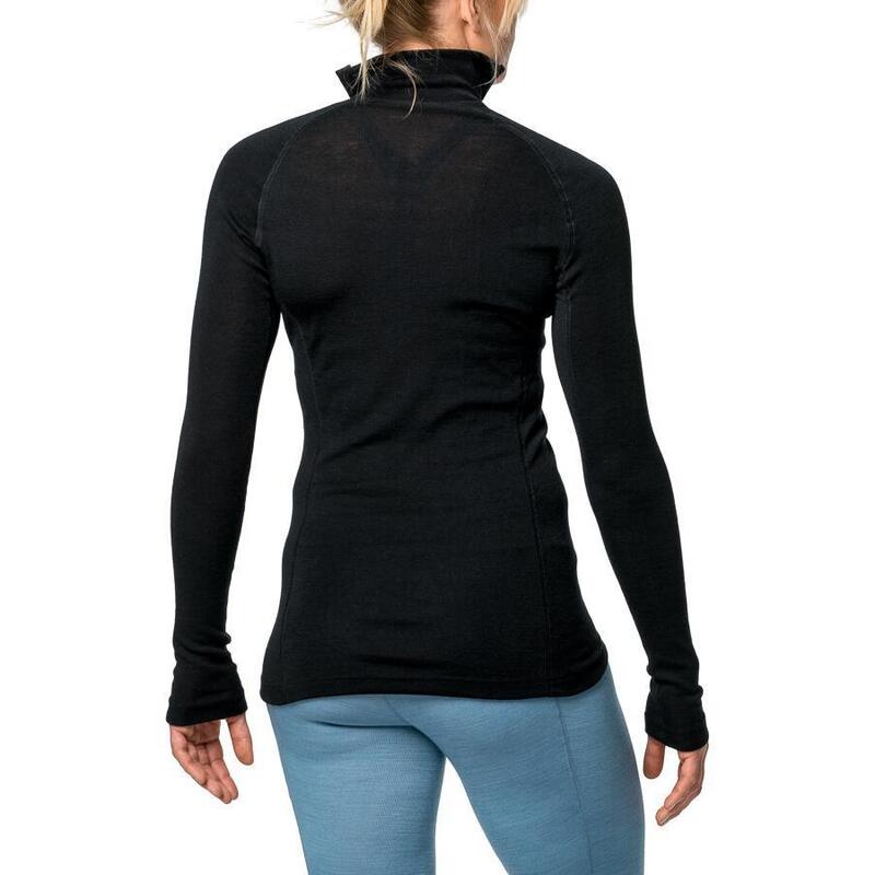 Woolpower Merino Base Layer Zip Turtleneck LITE - Vert Pin