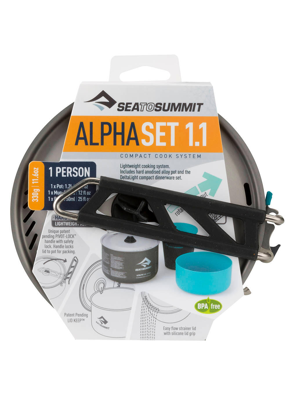 Zestaw naczyń turystycznych Sea To Summit Alpha Set 1.1 4/5