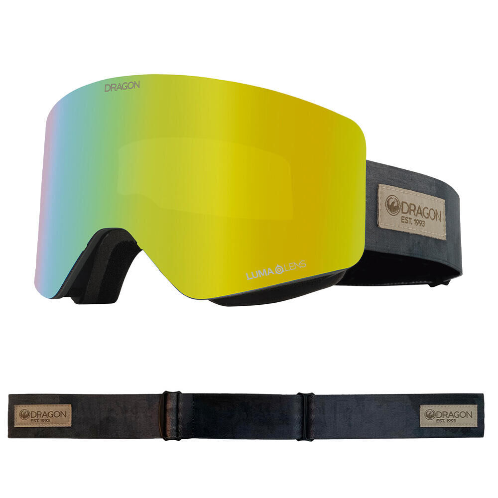 DRAGON R1 OTG SNOW GOGGLES - Reclaimed/Gold Ion & Amber