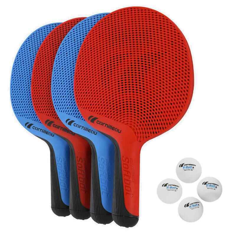 SOFTBAT PACK QUATTRO (4 TISCHTENNISSCHLà"GER und 4 Bà"LLE)