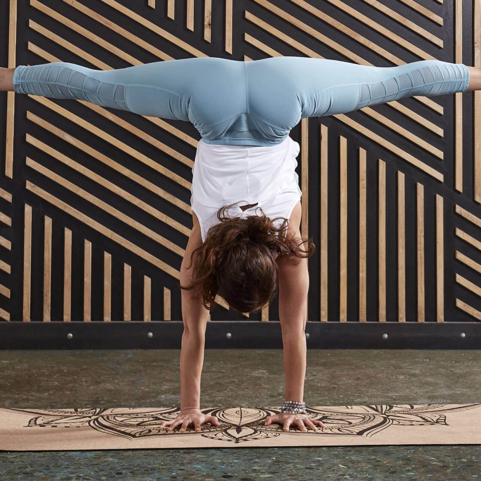 Tapis de yoga mandala liège imprimé 5 mm 4/5