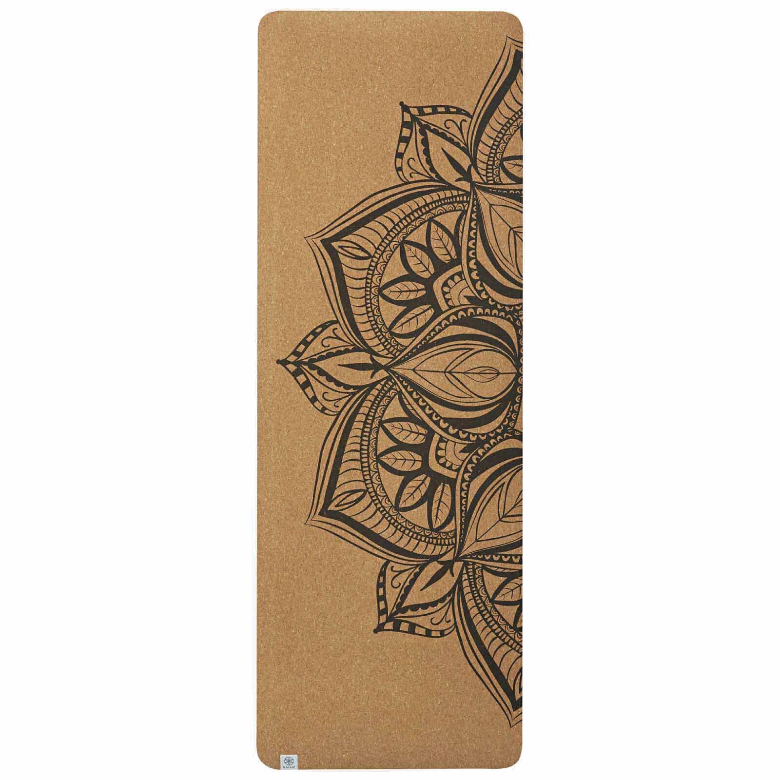Tapis de yoga mandala liège imprimé 5 mm 3/5
