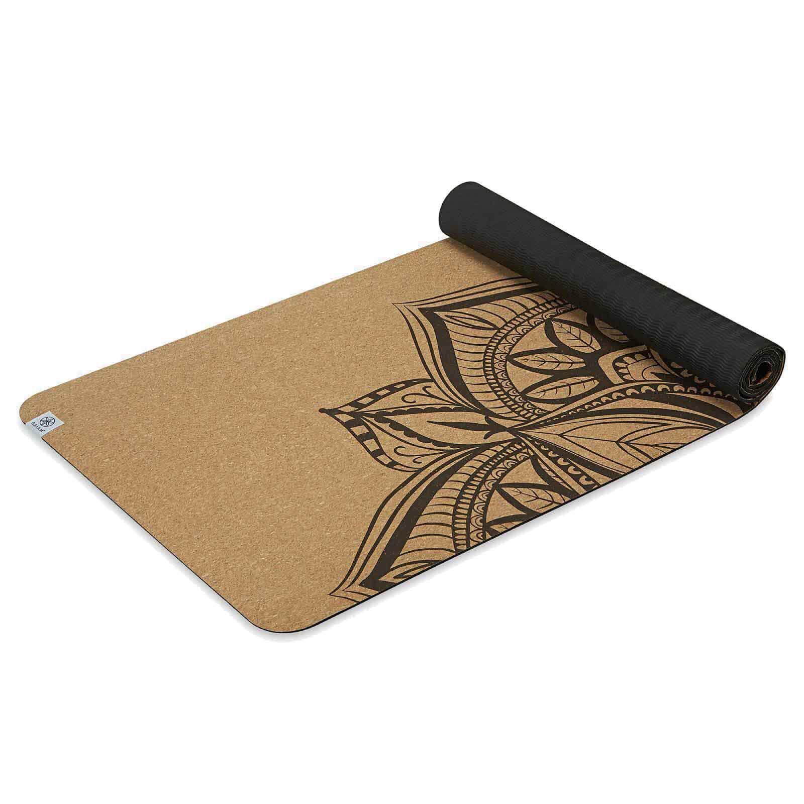 Tapis de yoga mandala liège imprimé 5 mm 2/5