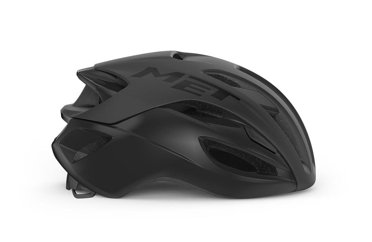 MET Bicycle Helmet Rivale MIPS Matt Glossy Black Small