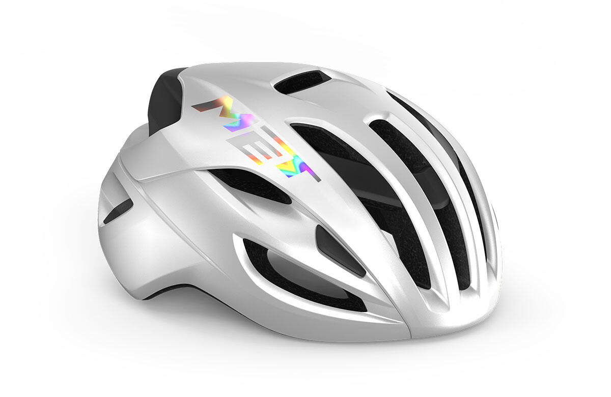 MET Bicycle Helmet Rivale MIPS, Glossy White, Large