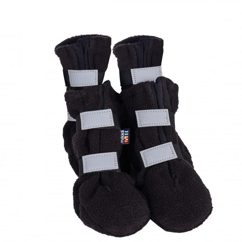 Pet Fleece Boots (4 pcs/pack) - Black