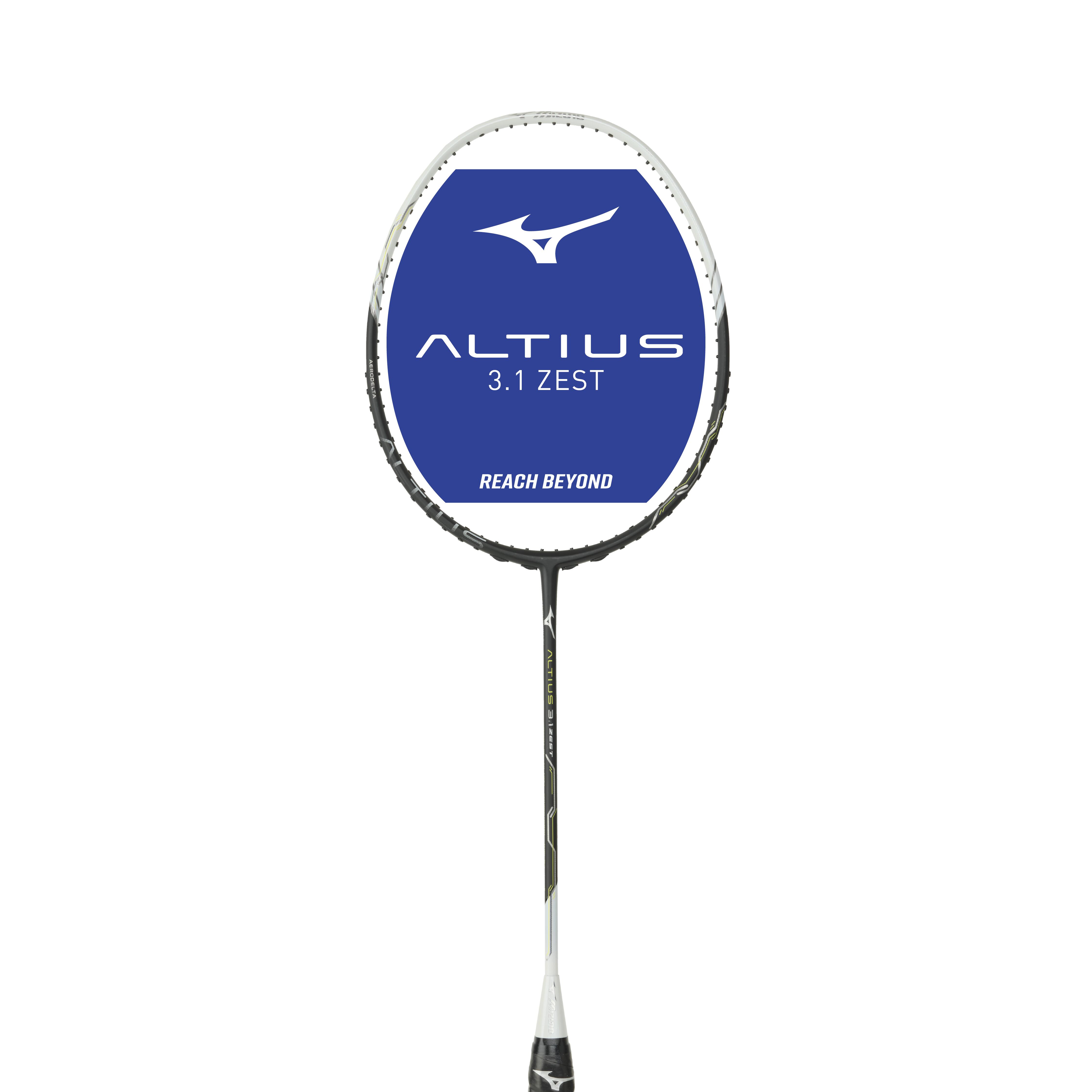 Badminton Racket Altius 3.1 Zest Black White 5U5 Unstrung