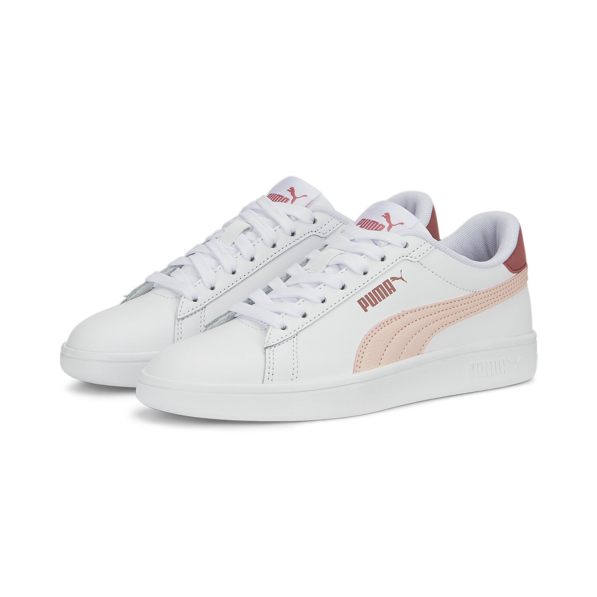 Puma - Baskets En Cuir Smash 3.0 Enfant Et Adolescent Puma - Baskets - Multicolore|rose - 38,5 - Decathlon