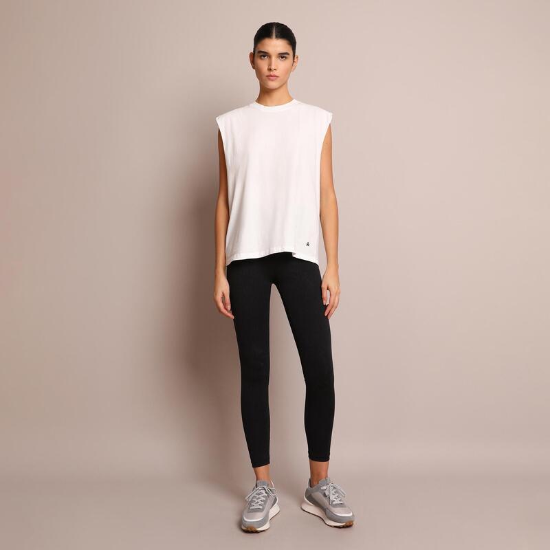 Camiseta Sin Mangas Algodón Mujer SCALPERS ADN W LIC TEE Blanco
