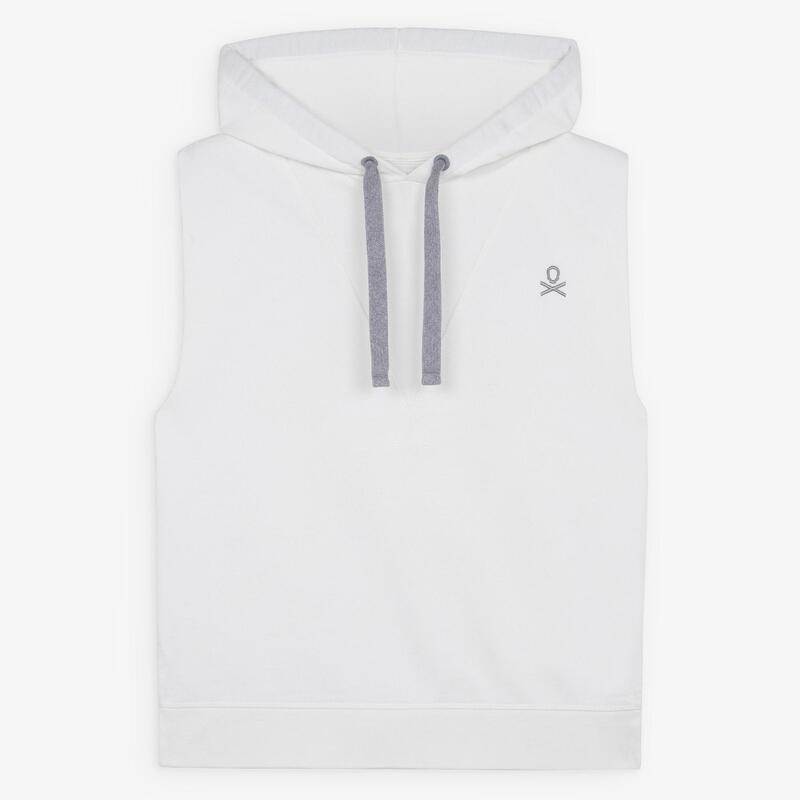 Sudadera Sin Mangas Con Capucha Mujer SCALPERS ADN W HOODIE VEST Blanco