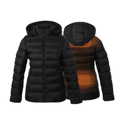 Beheizte gefütterte Jacke Slim Fit - Verstellbare Kapuze - Rapid Power - Khaki