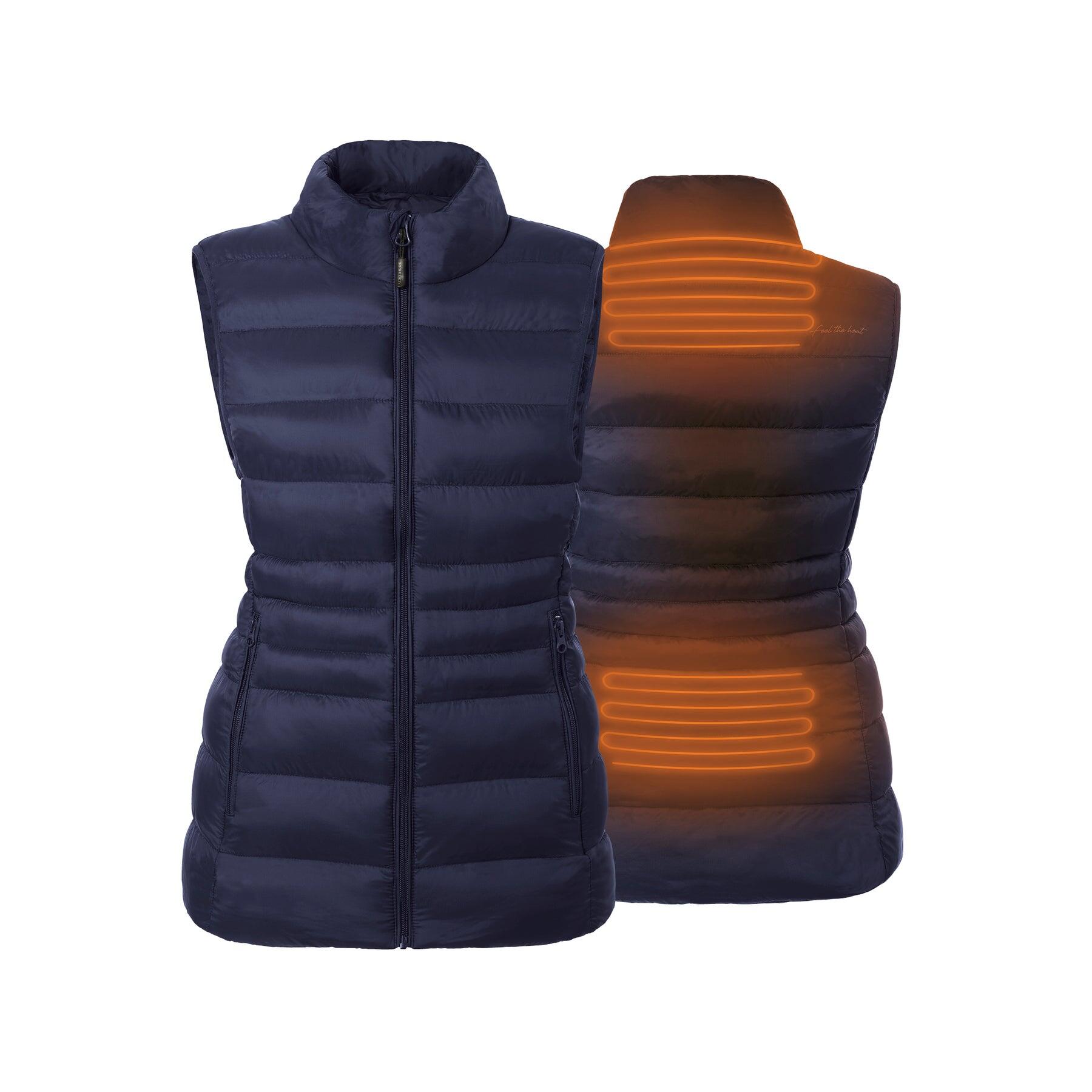 30seven - Veste Chauffante Sans Manches Coupe Slim - Col Matelassé - Bleu - Rapid Batterie - Gilet Chauffant - Bleu - 36 Xs - Decathlon