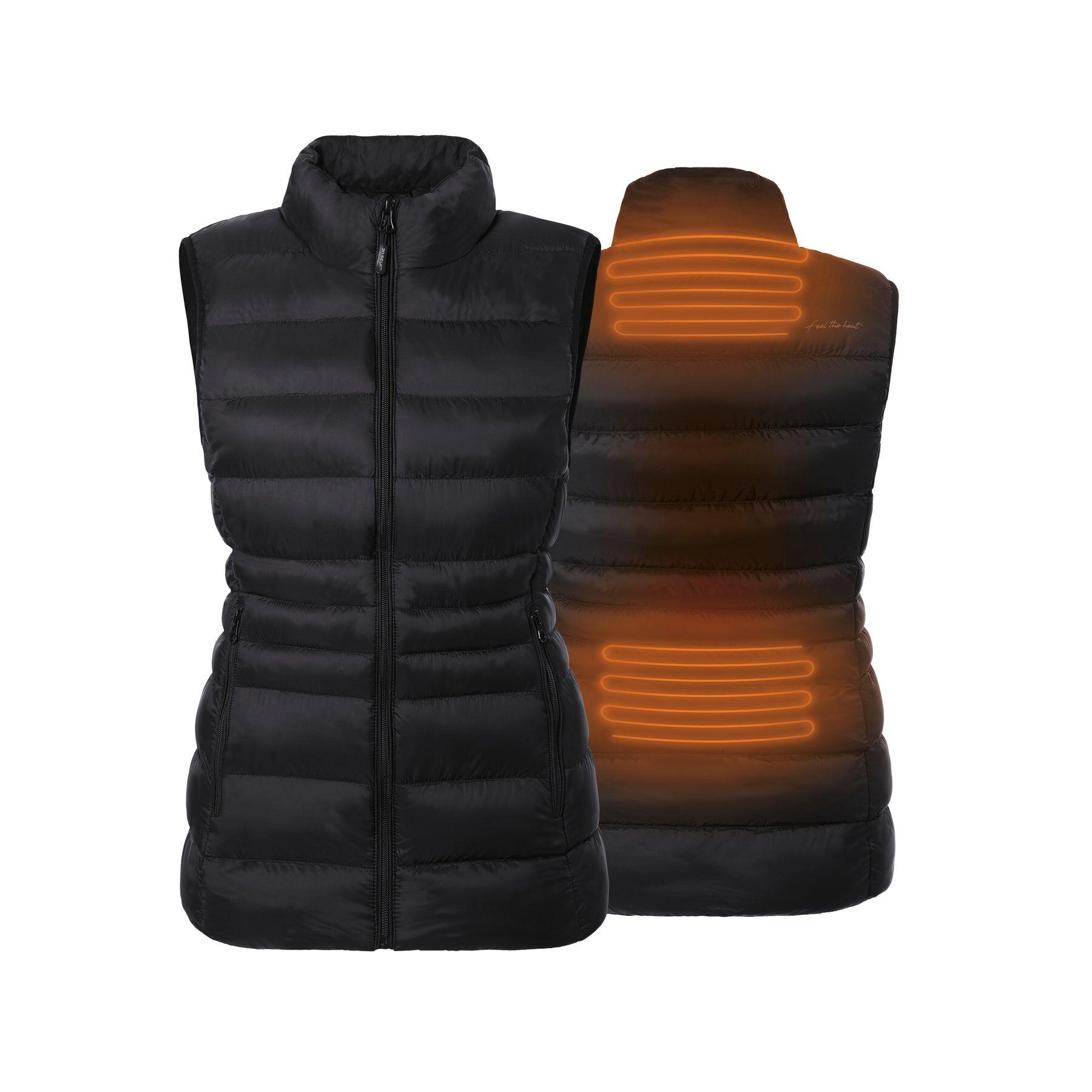 30seven - Veste Chauffante Sans Manches Coupe Slim - Col Matelassé - Noir - Rapid Batterie - Gilet Chauffant - Noir - 48 Xl - Decathlon
