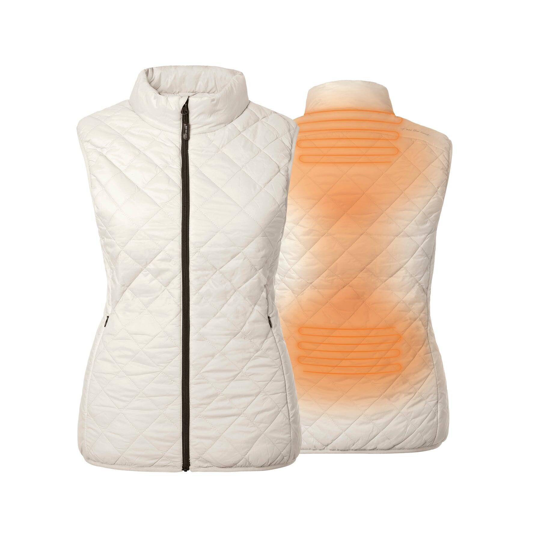 30SEVEN Verwarmde mouwloze vest - Slim Fit - Vrouwen - Super power technologie - taupe