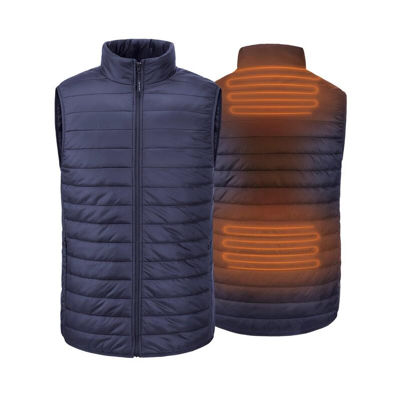 Gilet chauffante sans manches - Coupe Classique - Hommes - Bleu - Super batterie