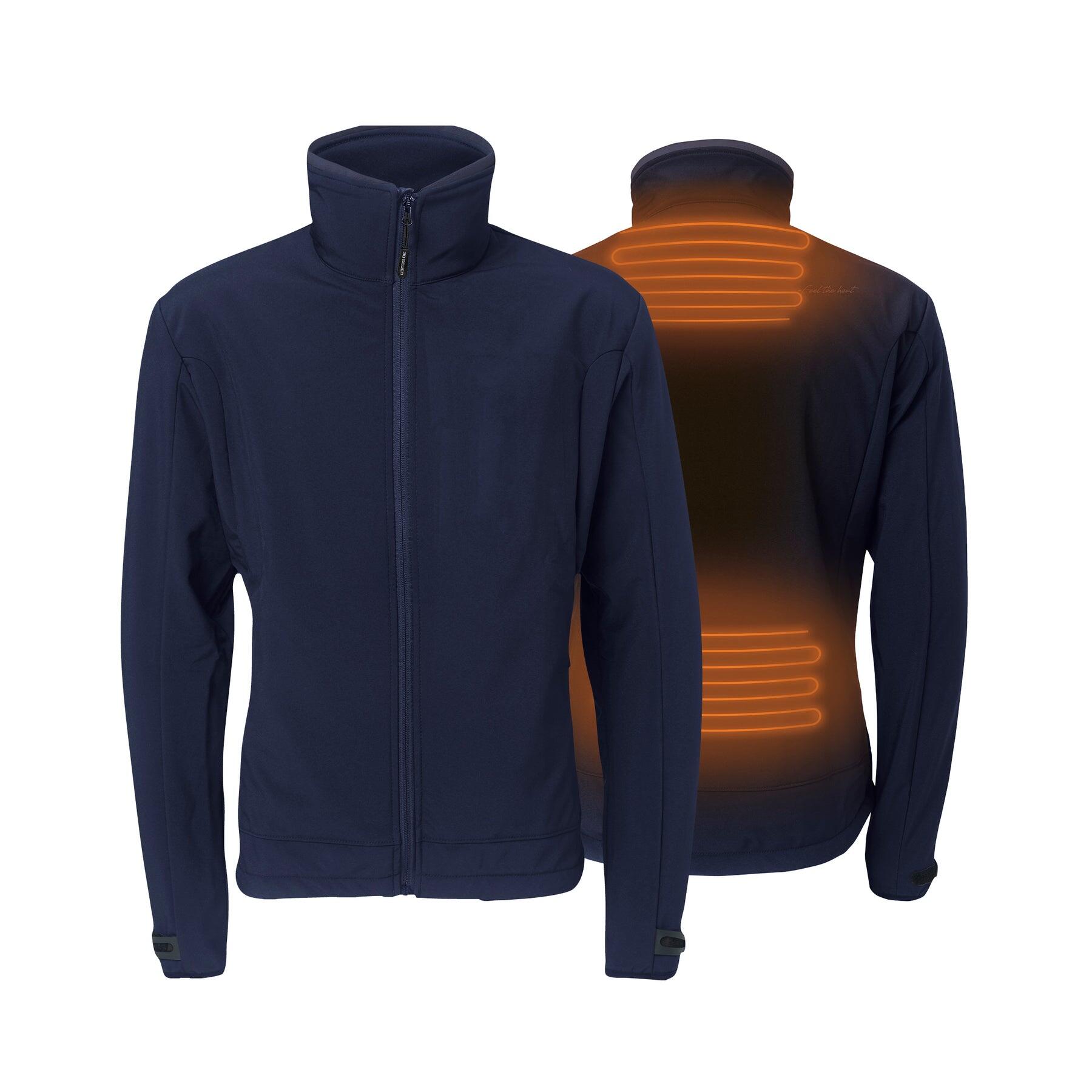 30seven - Veste Softshell Chauffante Coupe Classique - Avec Polaire -bleu - Rapid Batterie - Veste Chauffante - Bleu - S - Decathlon