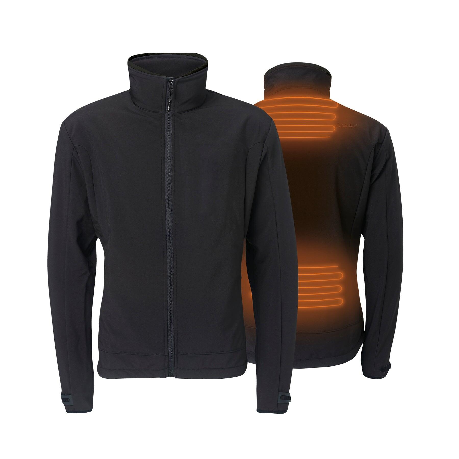 30seven - Set Veste Softshell Chauffante Coupe Droite 5v - Veste Chauffante - Noir - 40 M - Decathlon