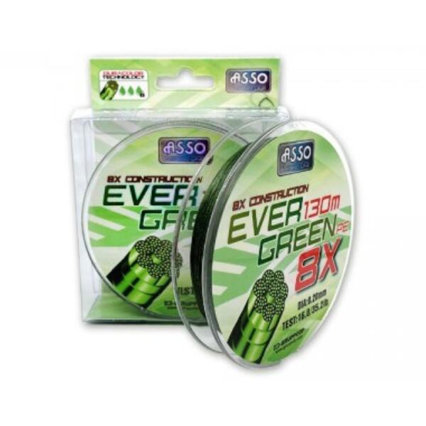 Trecciato da pesca Asso 8X PE Evergreen - 130 mt 1/3