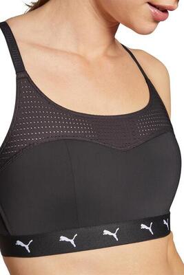 Puma sport bh - padded sport top dames zwart
