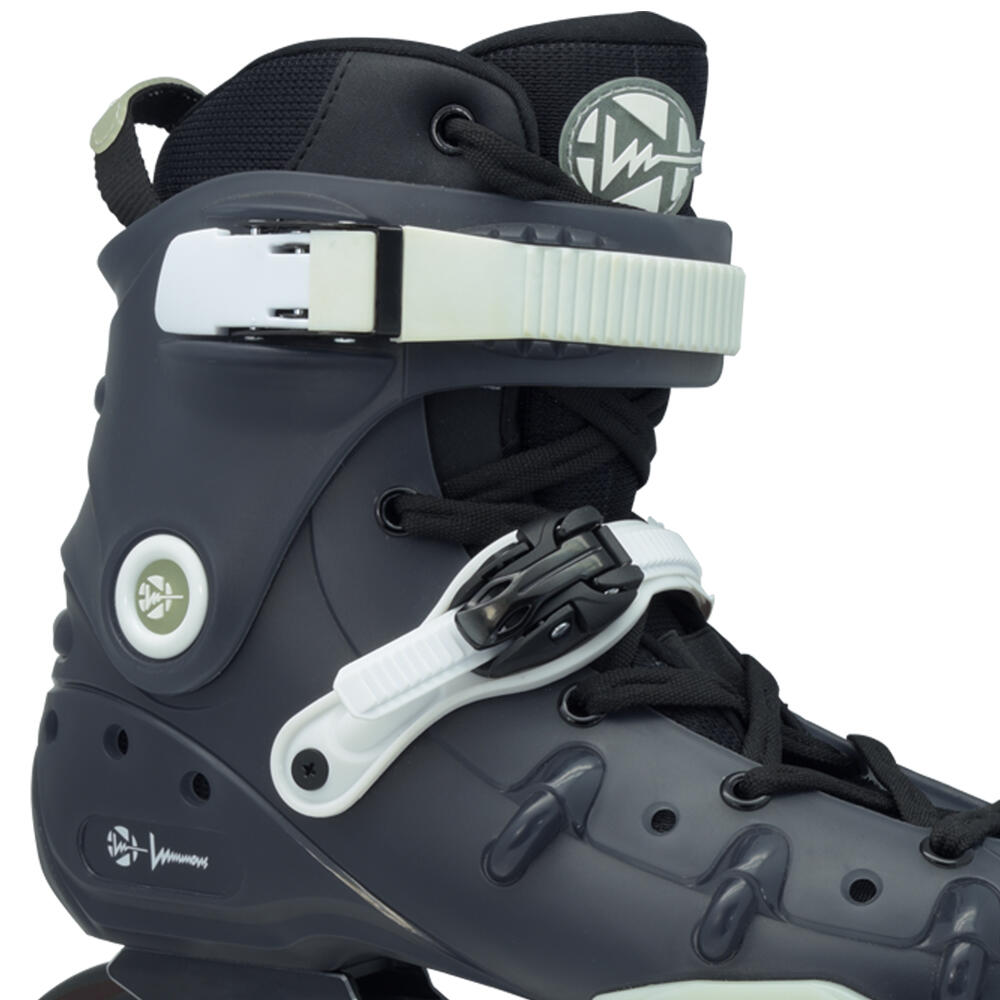 LUMINOUS RAY 110 INLINE FREERIDE & FREESTYLE SKATES - inc LED WHEELS - DARK 3/5