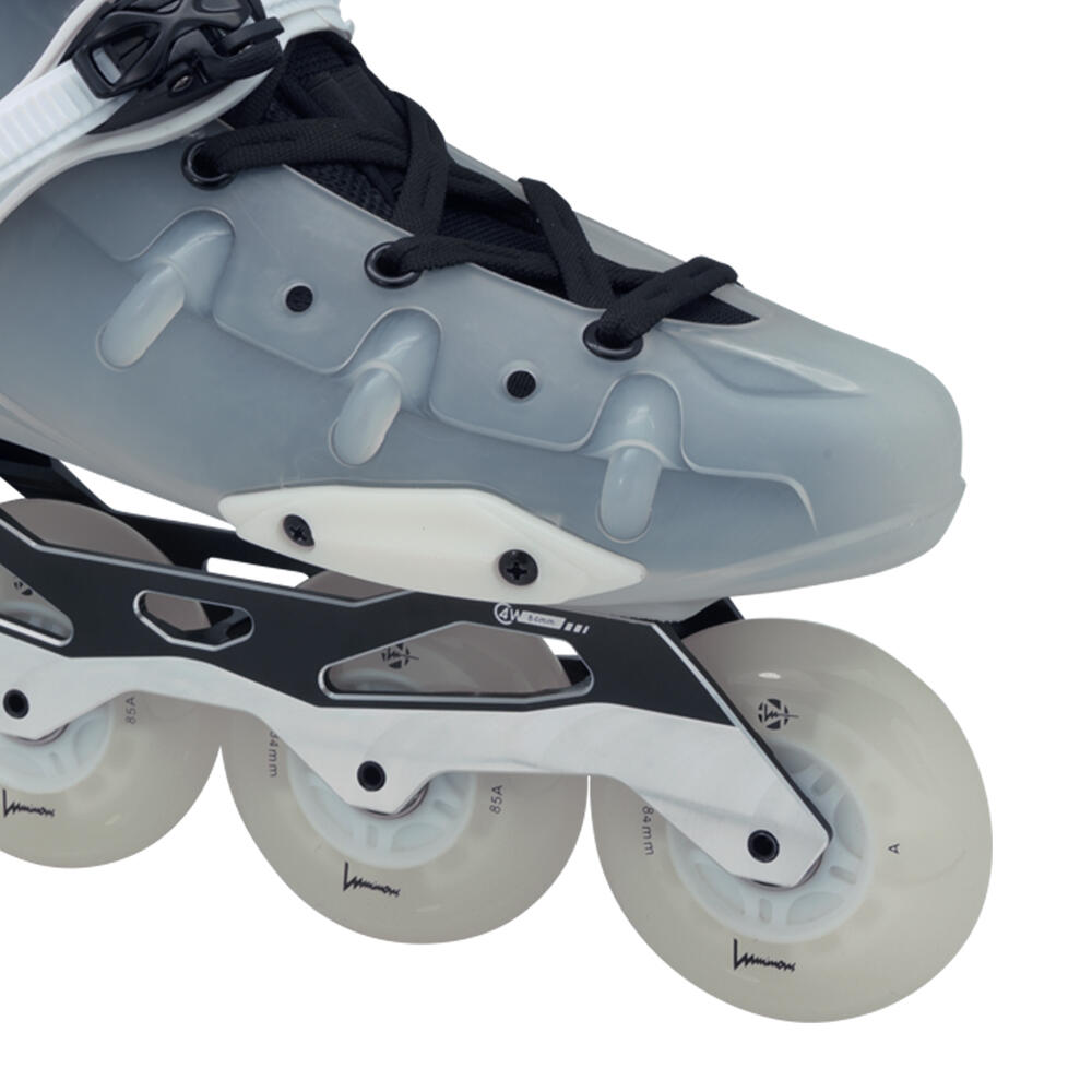 LUMINOUS RAY INLINE FREERIDE & FREESTYLE SKATES – WITH LIGHT UP WHEELS - CLEAR 5/5