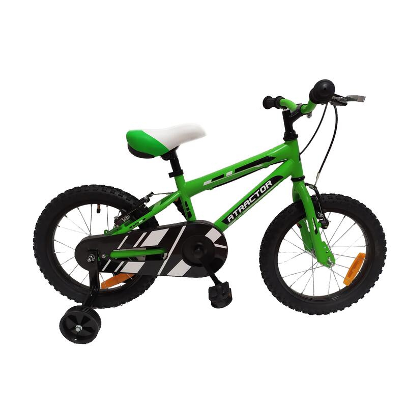 Segunda vida - Bicicleta de niños 16 pulgadas Atractor verde... - EXCELENTE