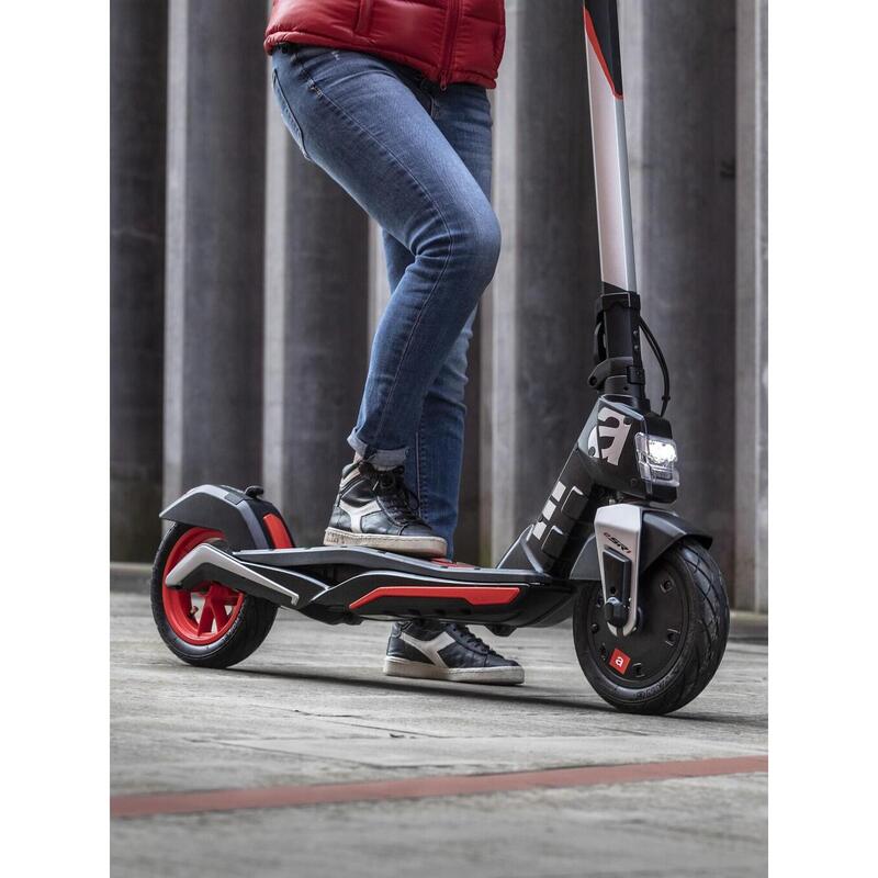 Trottinette électrique adulte eSR1 - Batterie amovible - Noir et rouge