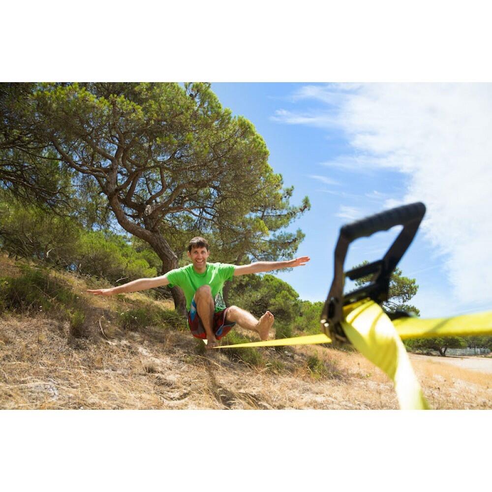 HQ Slackline 15m Geel met toebehoren 3/5