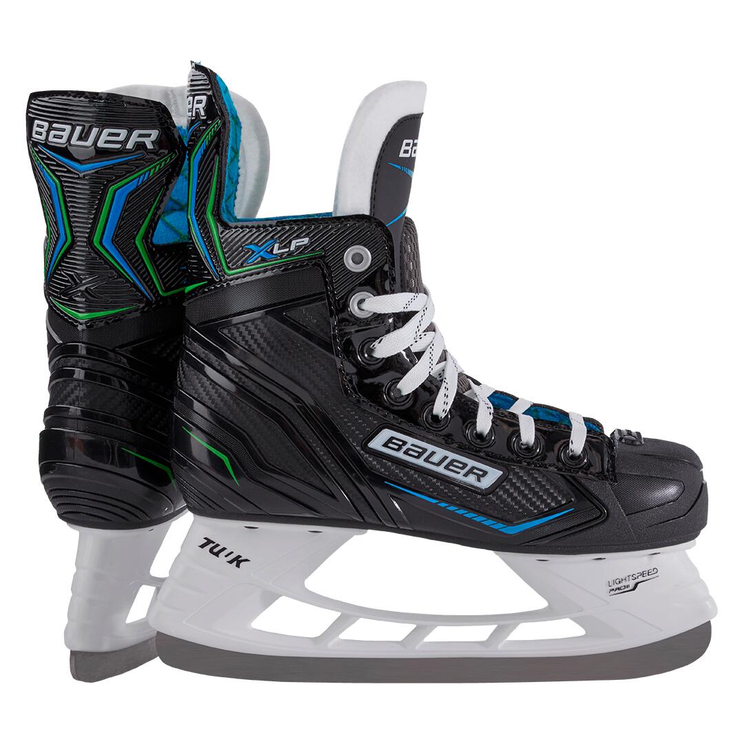 Bauer - Patin De Hockey Bauer X-lp Junior - Patins De Hockey - Blanc|bleu|noir - 35 - Decathlon