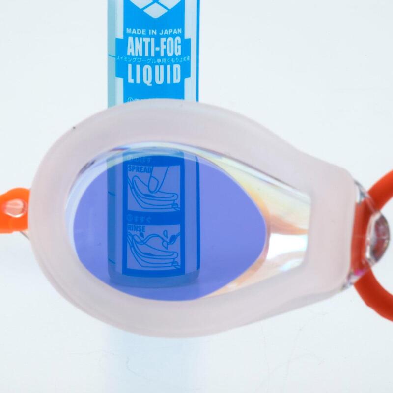 成人日本製全新RE:NON防霧 FINA 競賽反光鏡面泳鏡 - 橙色