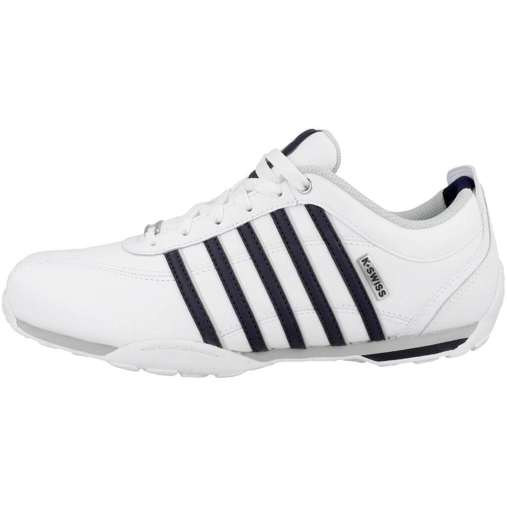 K-SWISS men''s leather sneakers, classic white sports shoe
