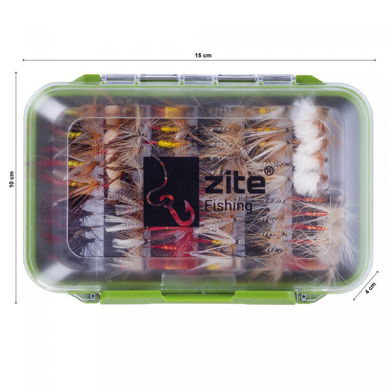 Fliegen Set Fliegenfischen 120 Stück in Box