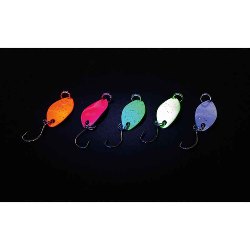 Forellen Spoons Set Neon einfarbig 5 Stück