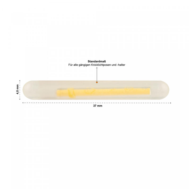 Knicklichter 4,5x37mm Angeln Standard Maß gelb/grün in Tüte 2 Stück