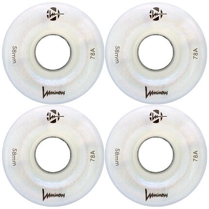 LUMINOUS Roue Quad 58mm 78A Blanc Perlé [x4]