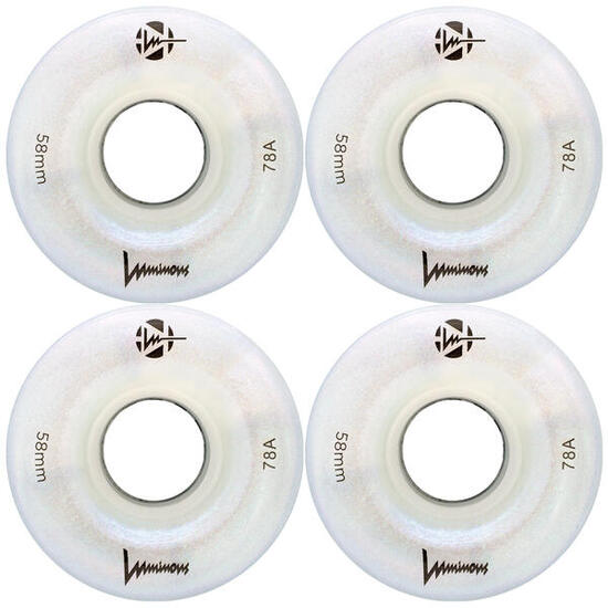 LUMINOUS Roue Quad 58mm 78A Blanc Perlé [x4]