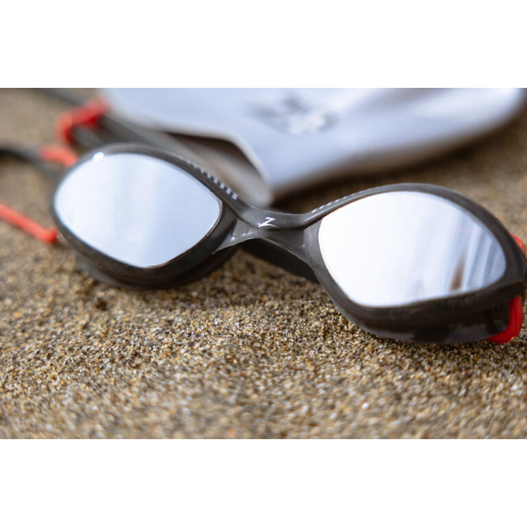 Gogle Zoggs Tiger Titanium – Szare/Czerwone/Dymno-Lustro