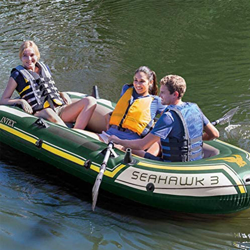 Barco insuflável Intex seahawk 3 & Pagaias alumínio - 295x137x43 cm