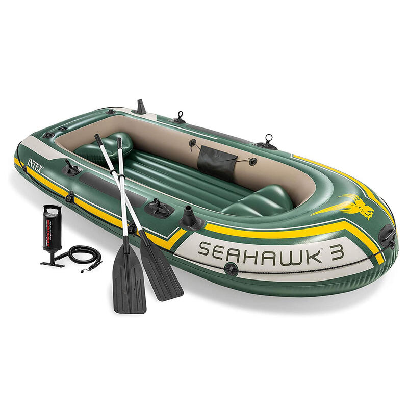 Barca hinchable Intex seahawk 3 & remos 295x137x43 cm| 3plazas| kayak mar