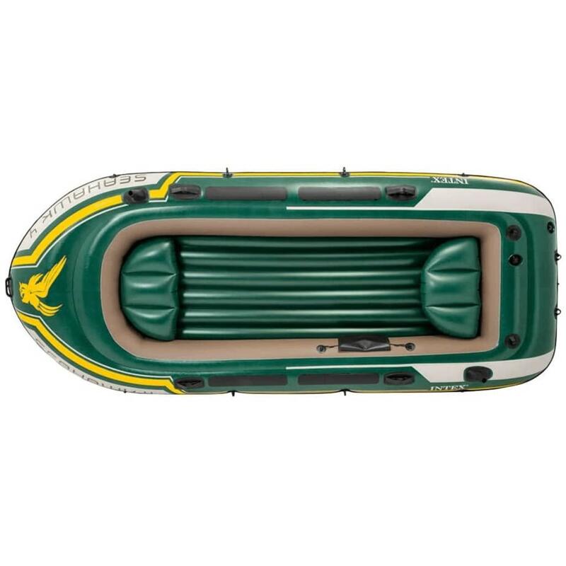 Barca hinchable Intex Seahawk 4 con remos 351x145x48 cm| 4plazas| kayak mar
