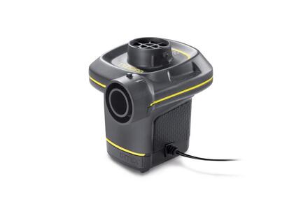 Elektrische Luftpumpe Quickfill AC/DC 220V 12V mit 3 Aufsätzen schwarz
